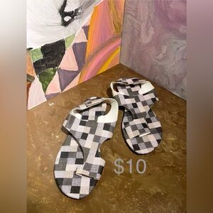 Stylish Black and White Sandals